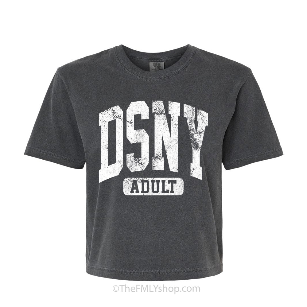 *RTS, DSNY Adult Varsity Crop Tee