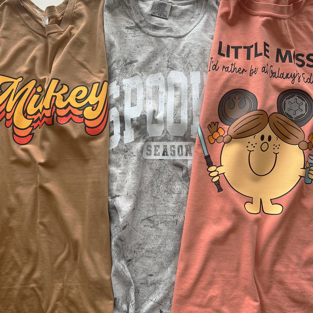 *RTS, Size XL Bundle of 3 tees, Mickey Fall, Spooky Season, Little Miss I'd Rather be at Galaxy's Edge