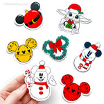 Mickey Happy Snowman Sticker