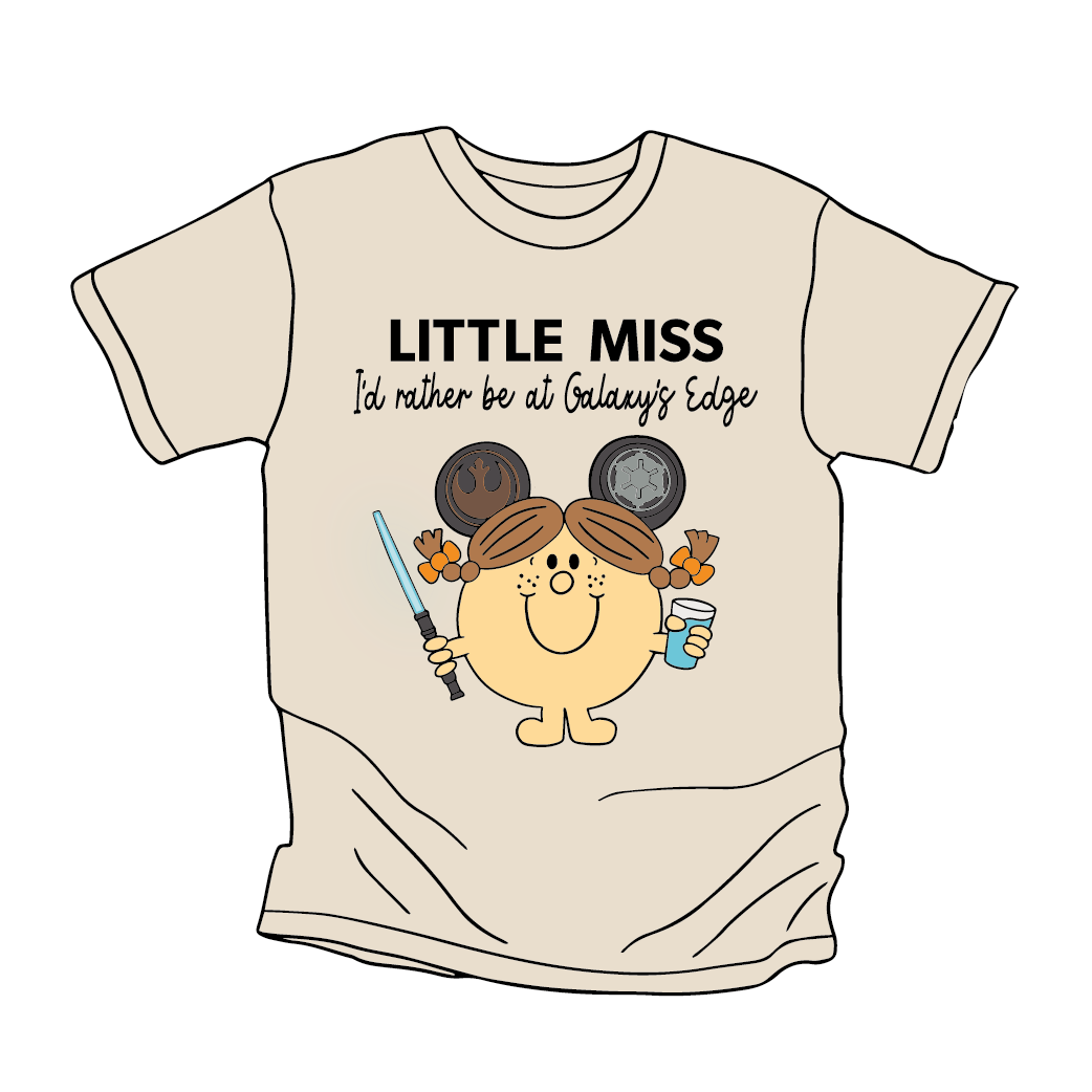 *RTS, Size L, Little Miss I'd Rather be at Galaxy's Edge Tee