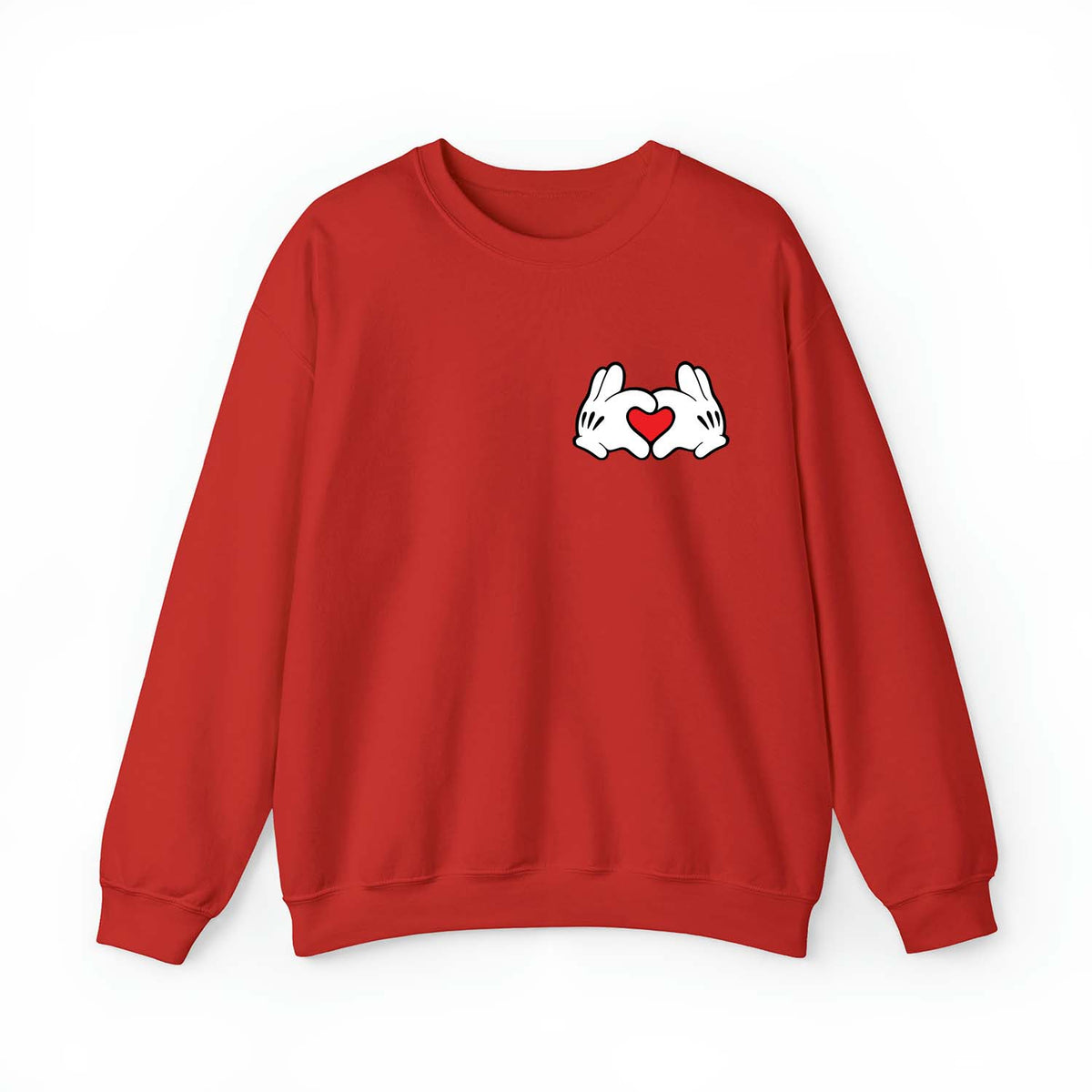 red-sweatshirt-with-pocket-size-mickey-sign-heart
