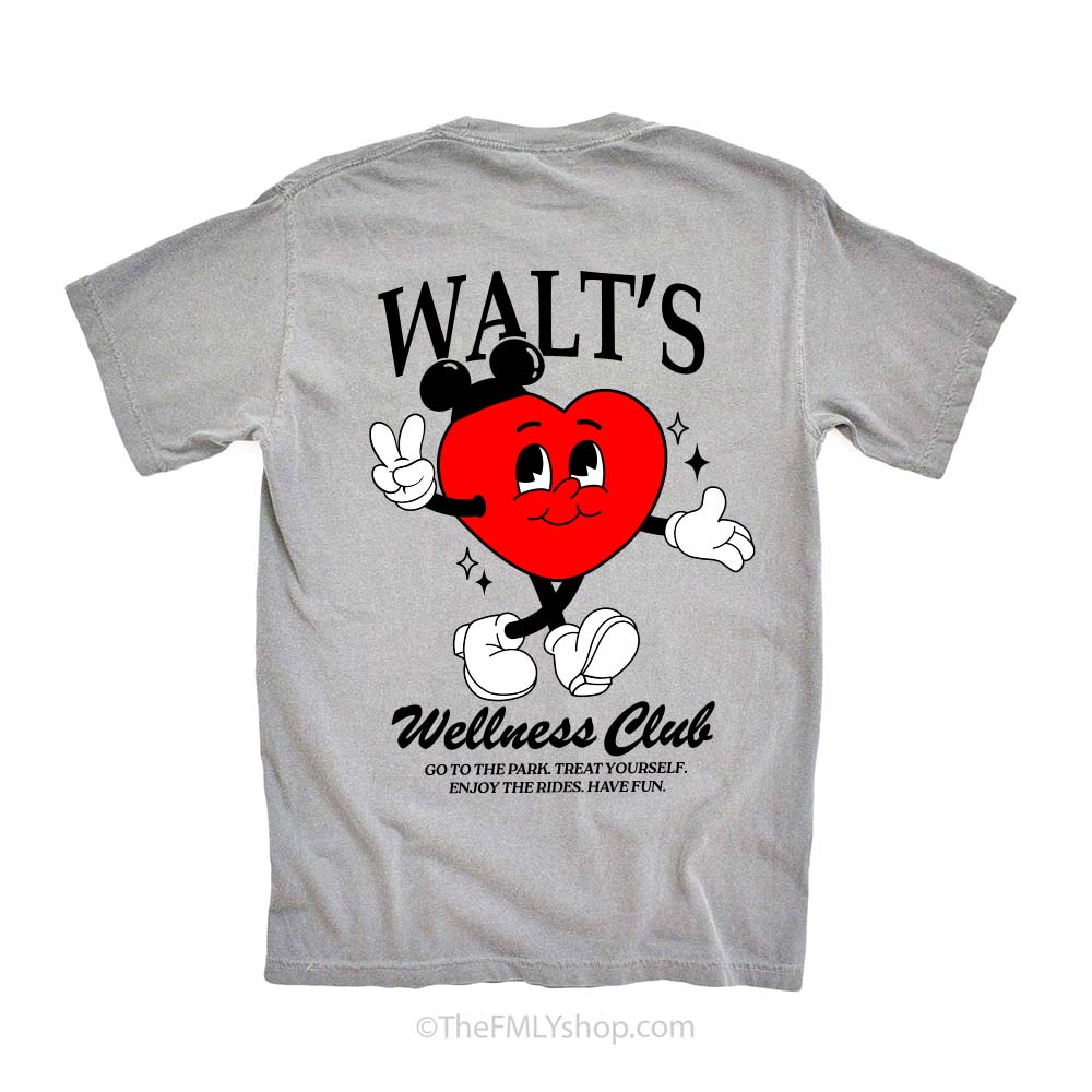 Walt's Wellness Club Heart Mascot Tee