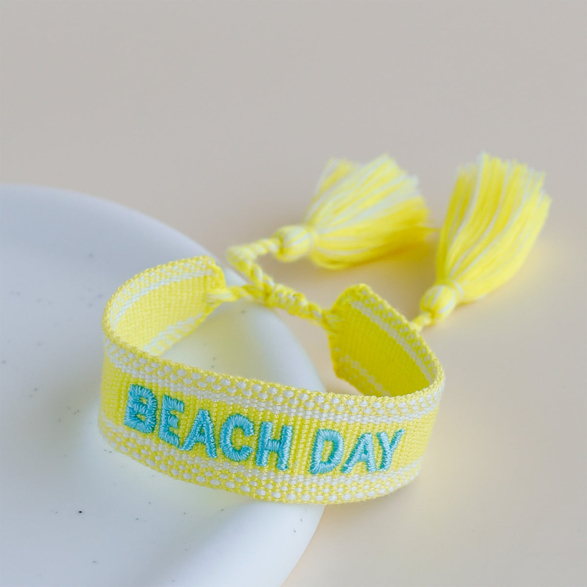 Beach Vacation Bracelet, Yellow, Turquoise