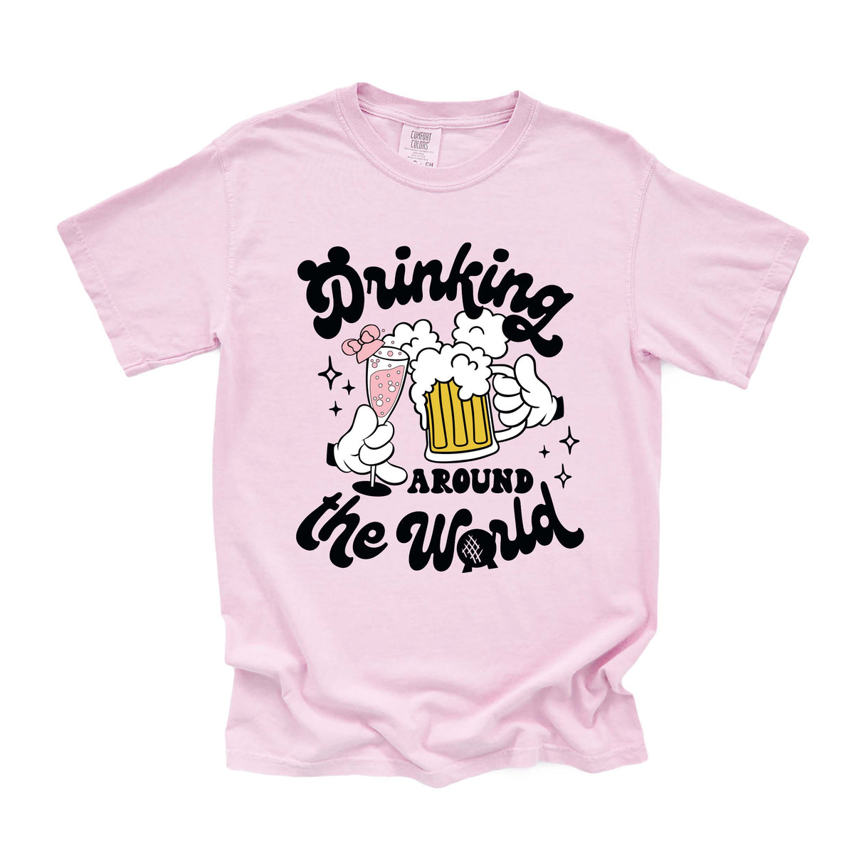 Drinking Around the World, Mickey Beer and Minnie Wine Epcot Shirt, Epcot Drinking Tee