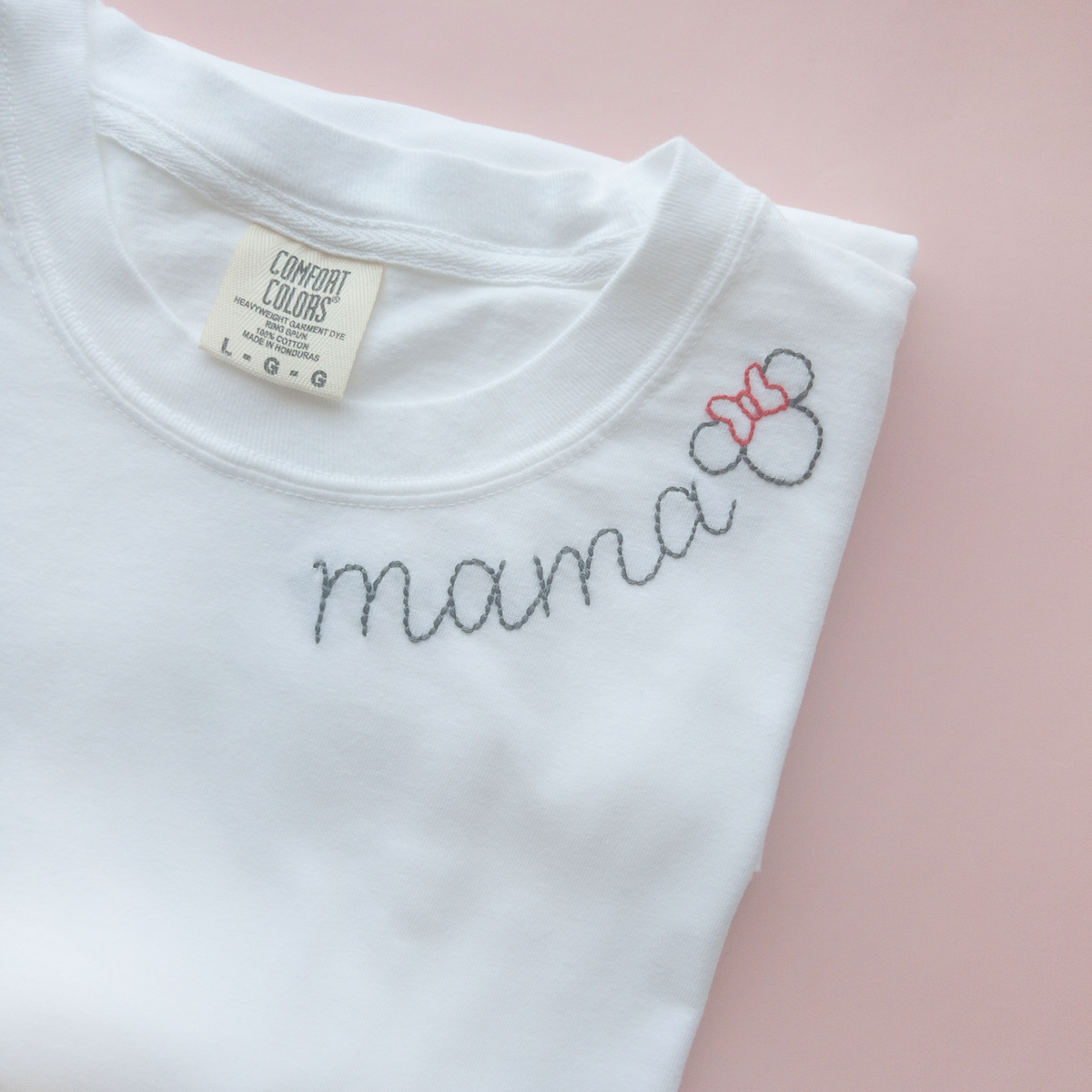 *RTS, Size L, Mama Mouse Hand Stitched Tee