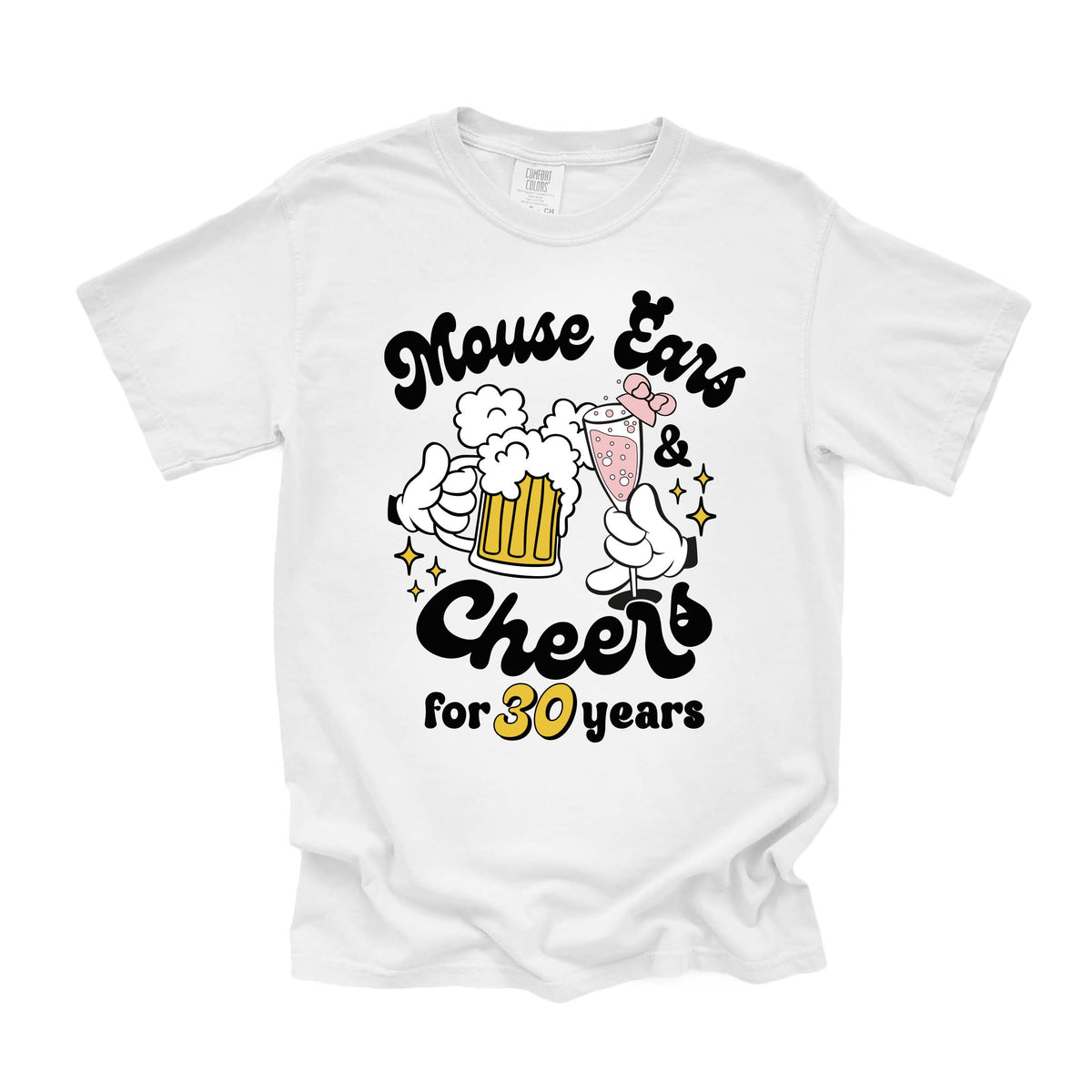 Mouse Ears and Cheers Couple Hands, Epcot Birthday Tee