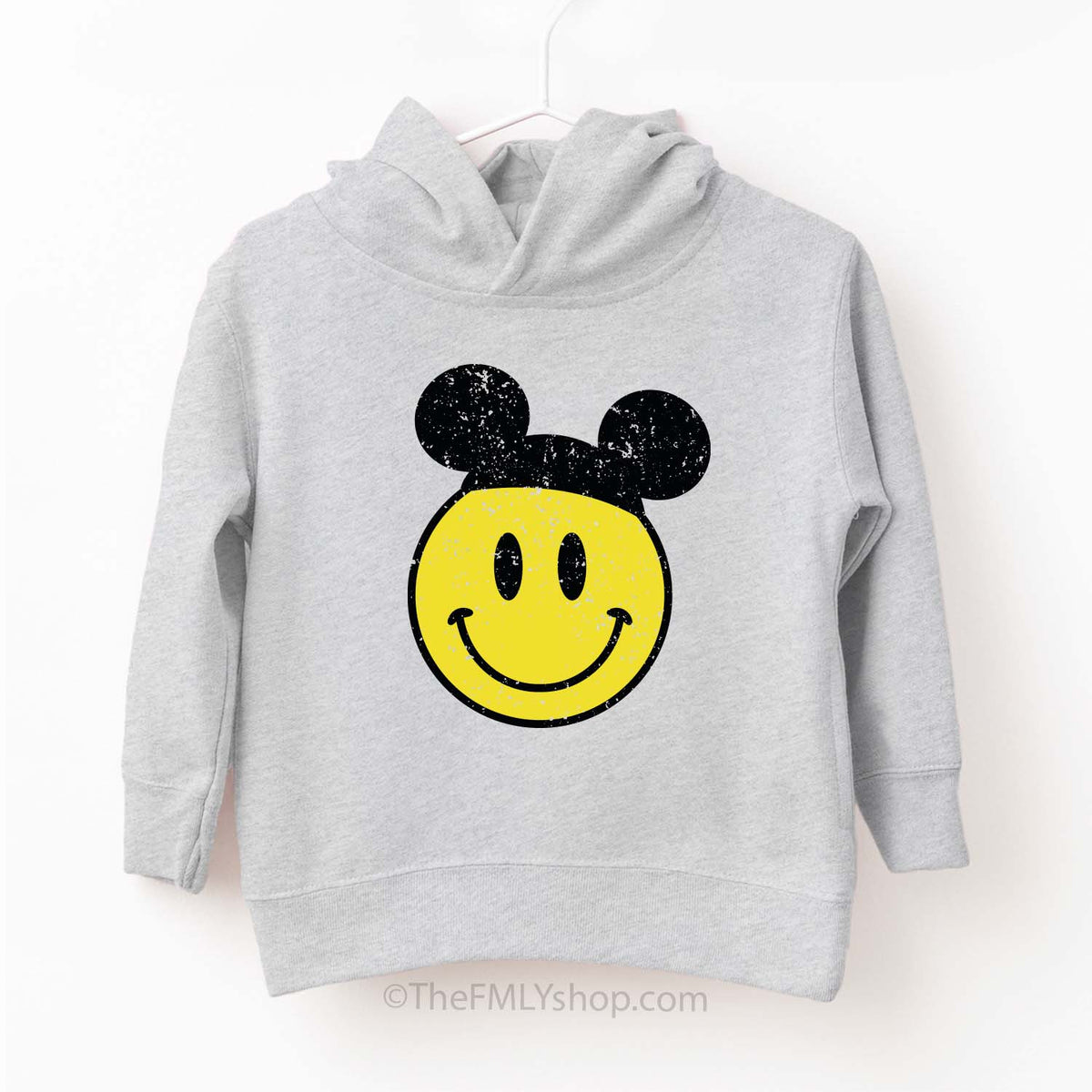 Smiley Face in Mickey Ears Toddler Hoodie
