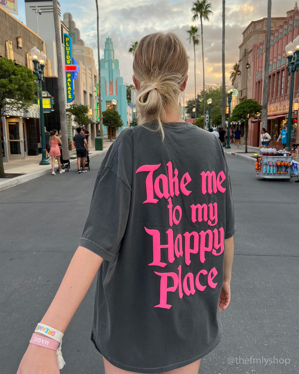 *RTS, Take me to my Happy Place, Pink Puffed Ink Tee