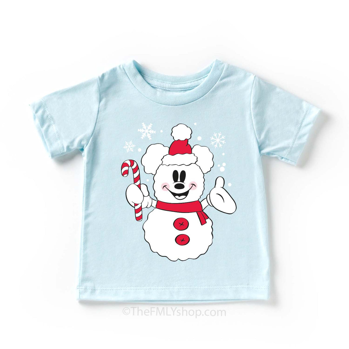 Happy Snowman Christmas Tee, Kids Size