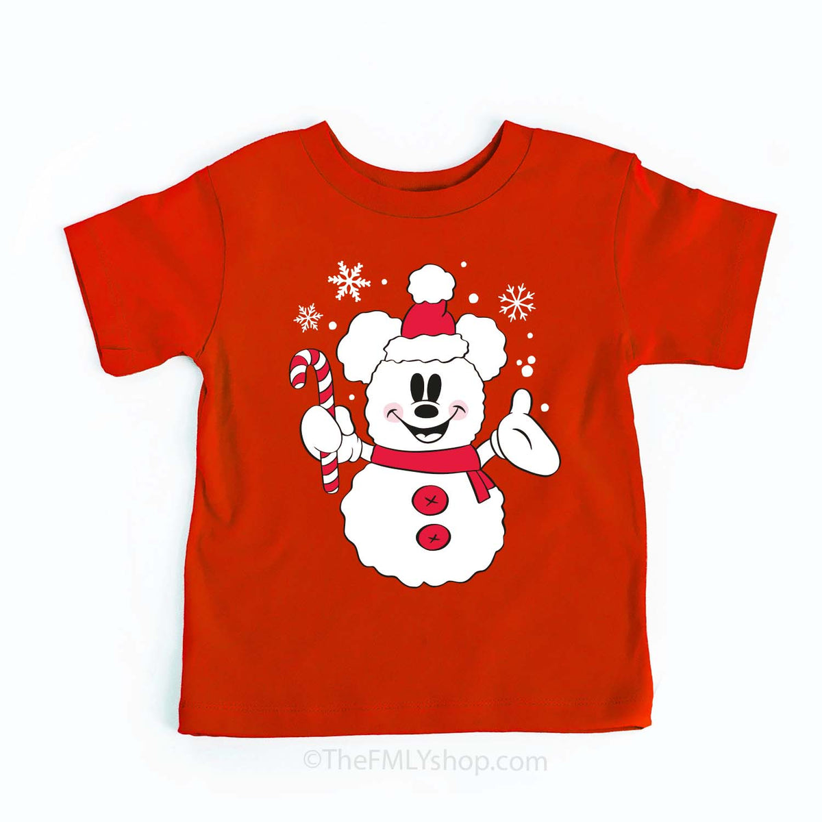 Happy Snowman Christmas Tee, Kids Size