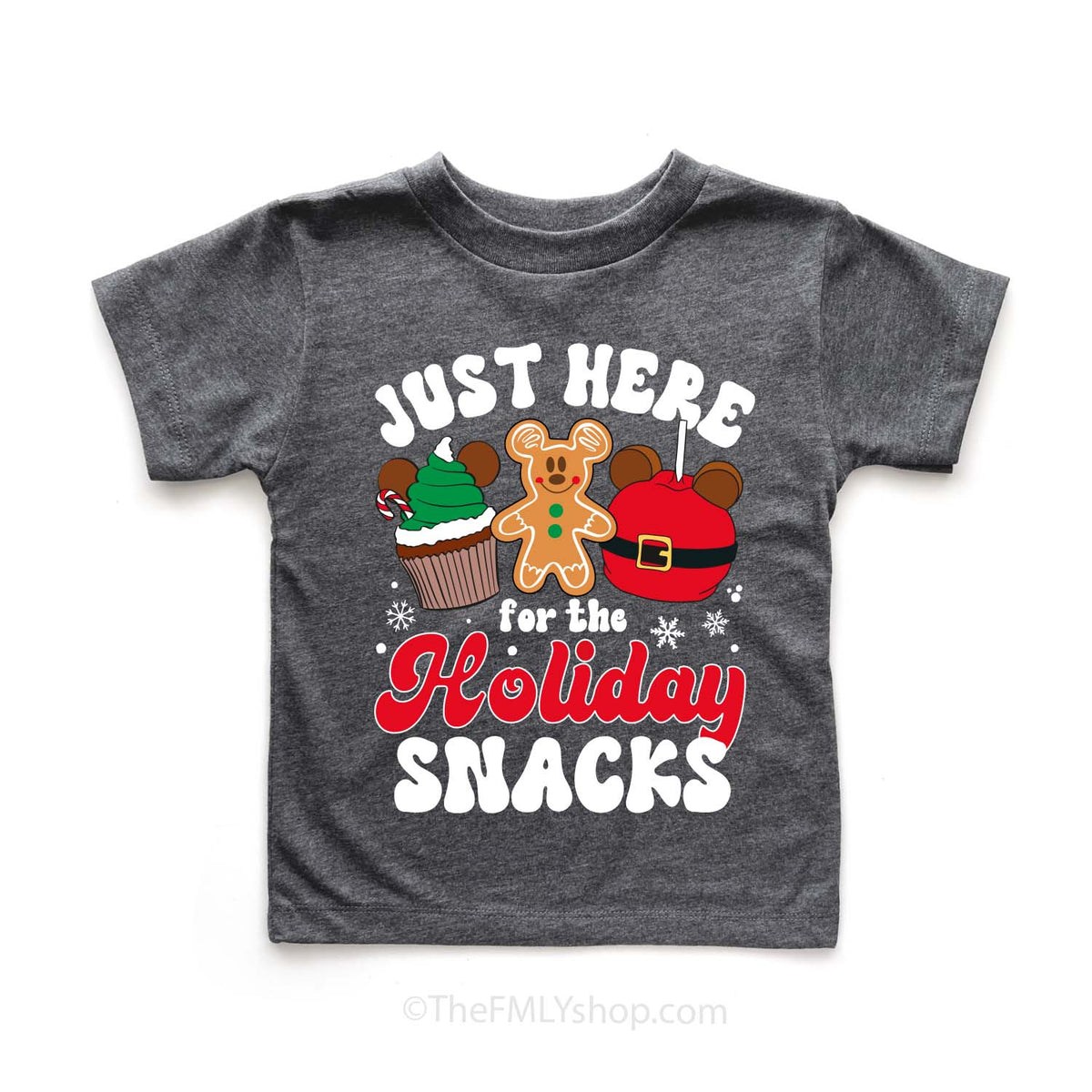 Just Here for the Holiday Snacks Tee, Kids Size