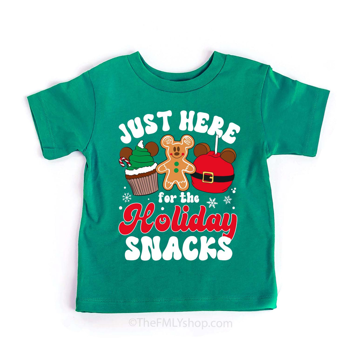 Just Here for the Holiday Snacks Tee, Kids Size