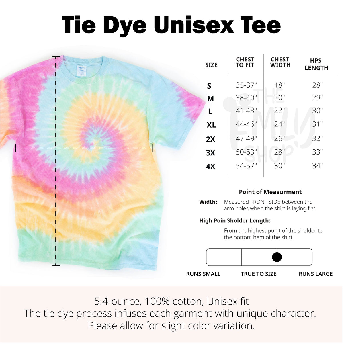 *RTS, Size S, Main Street USA 4th of July Tie Dye Tee
