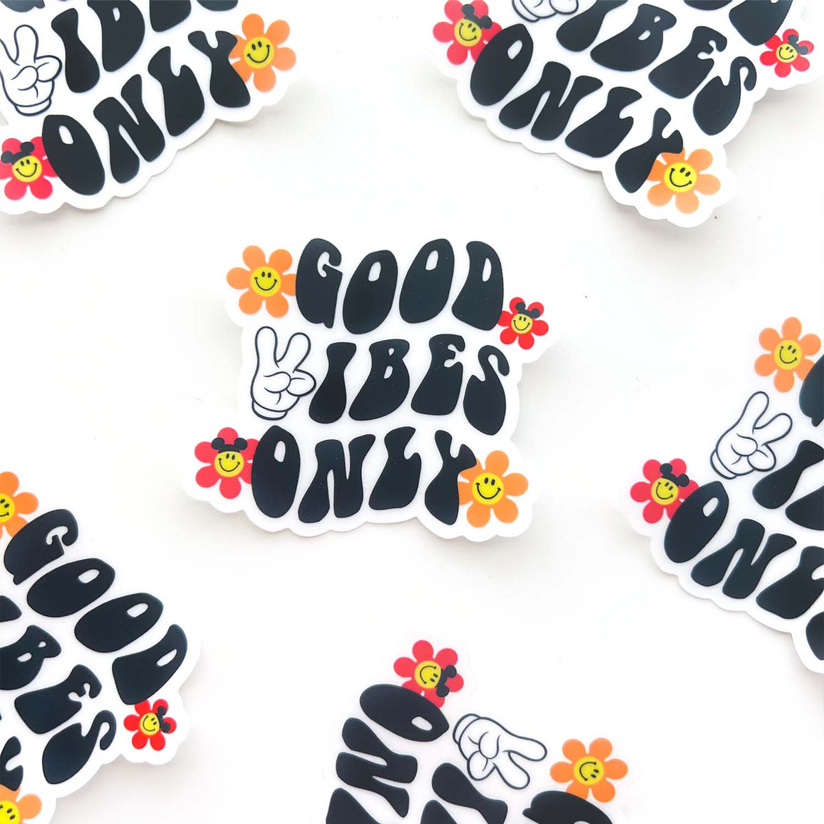 Good Vibes Only Clear Sticker