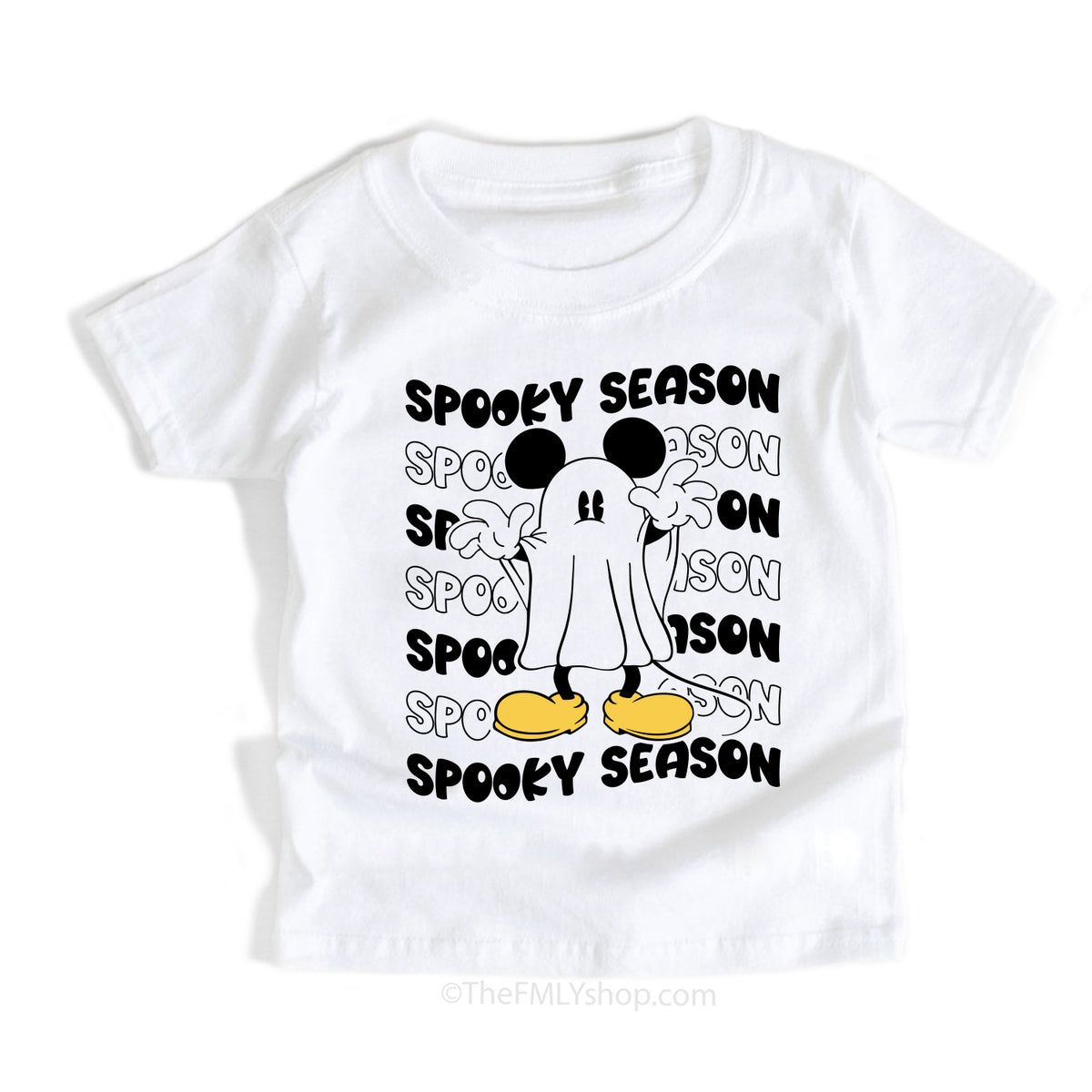Spooky Season Mickey Ghost Halloween Tee, Kids Size